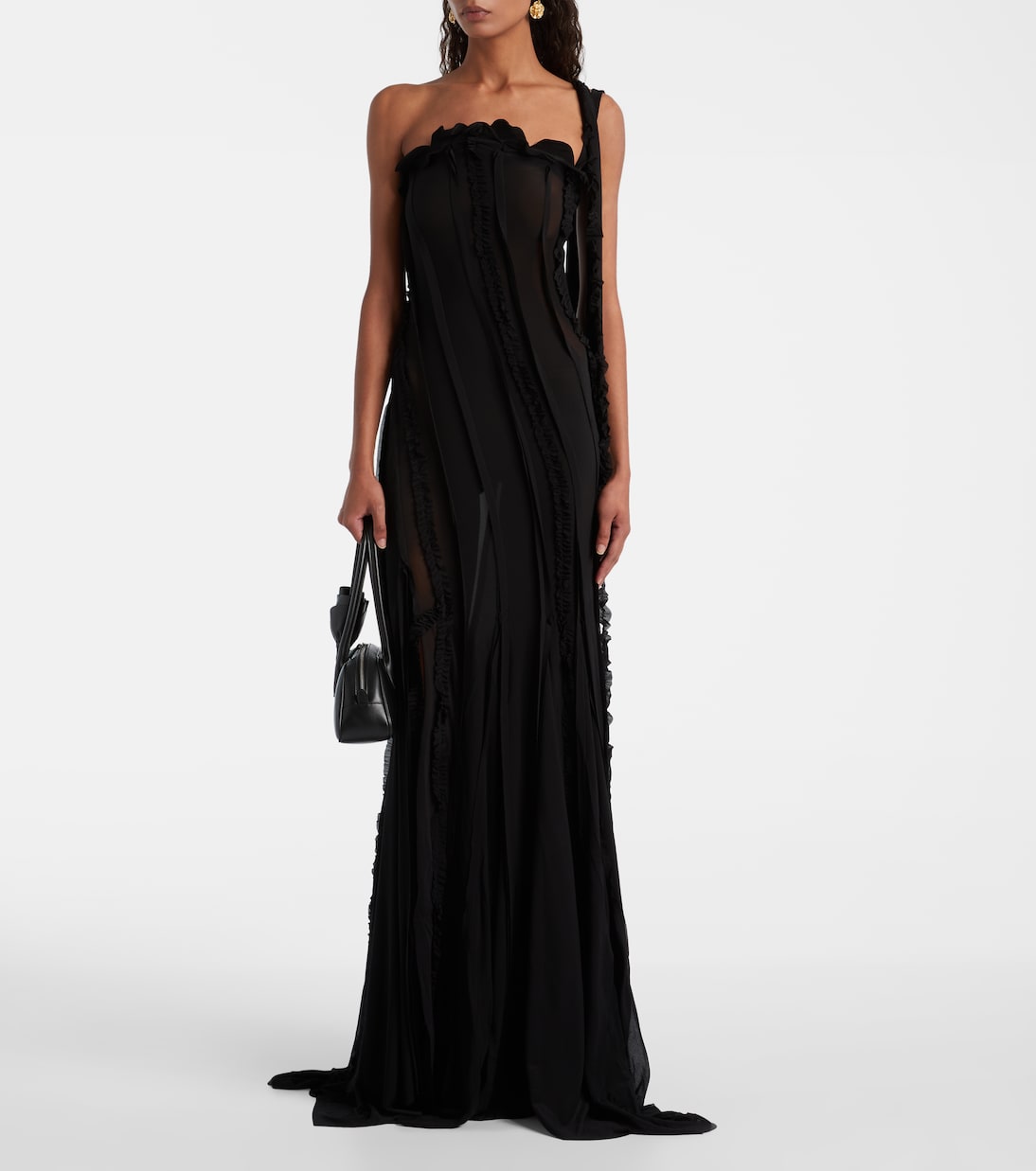 Draped one-shoulder gown | Blumarine