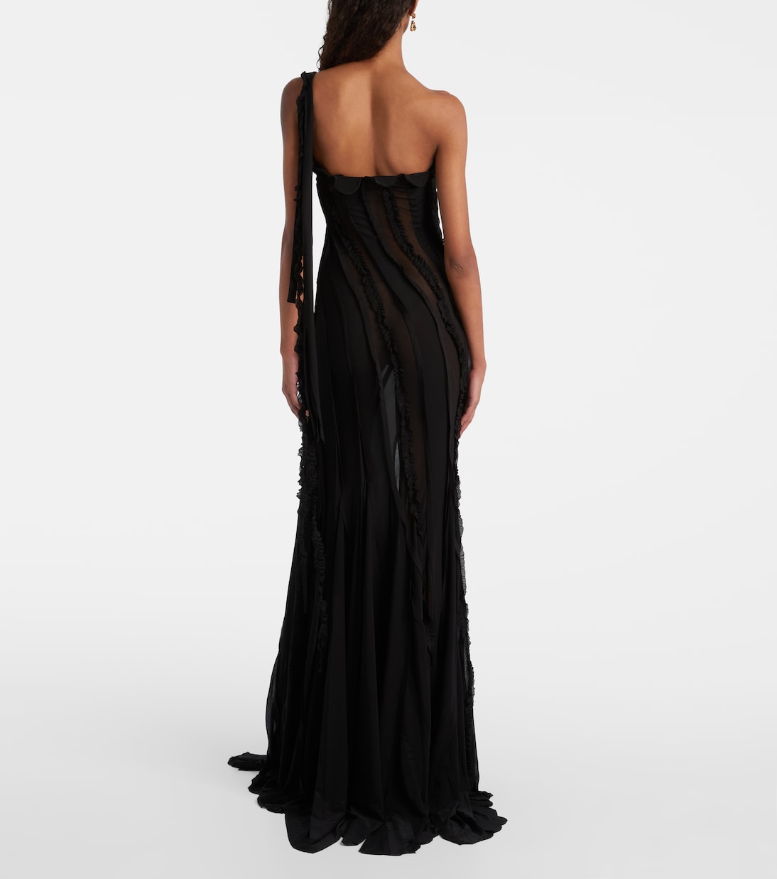 Draped one-shoulder gown | Blumarine