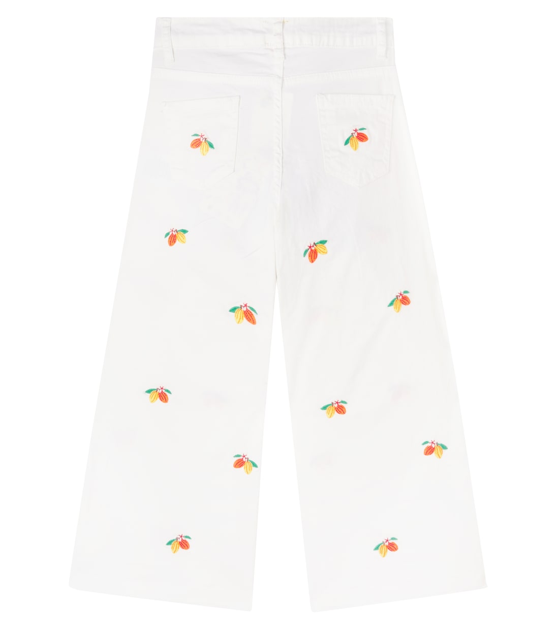 Embroidered cotton-blend twill pants | Fábula