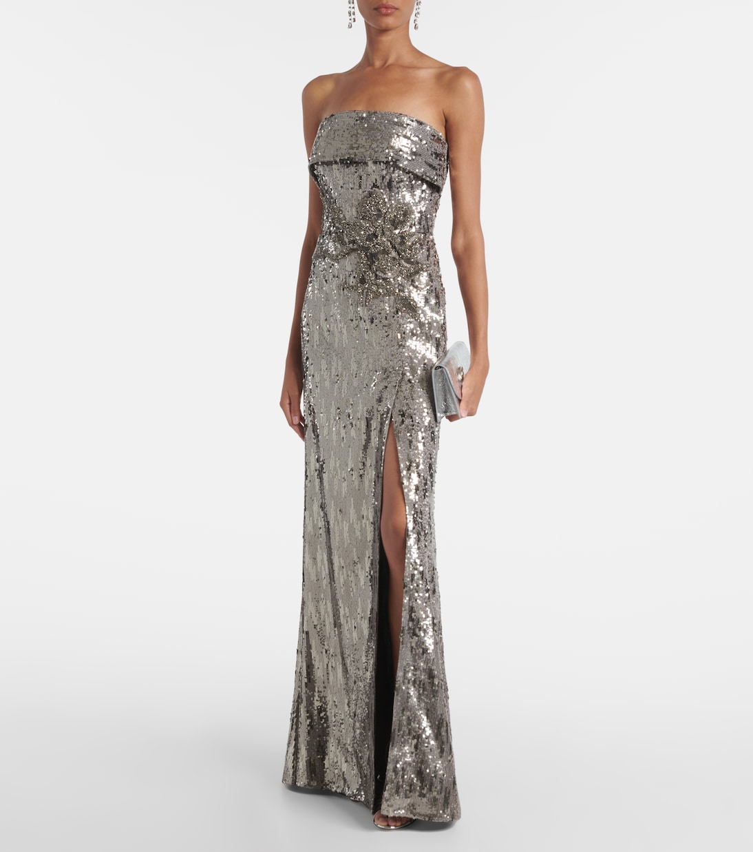 Sequined strapless gown | Elie Saab