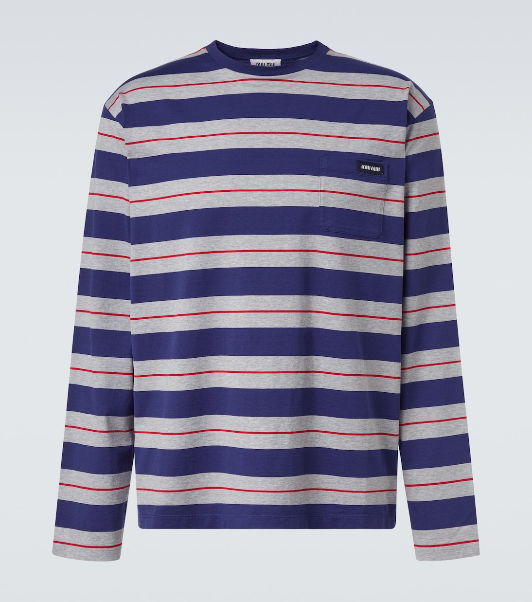 Striped cotton jersey T-shirt | Miu Miu