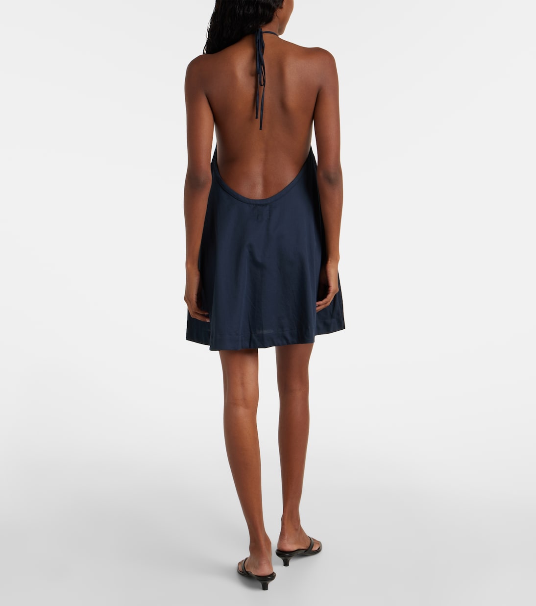 Yoko gathered cotton minidress | Leset