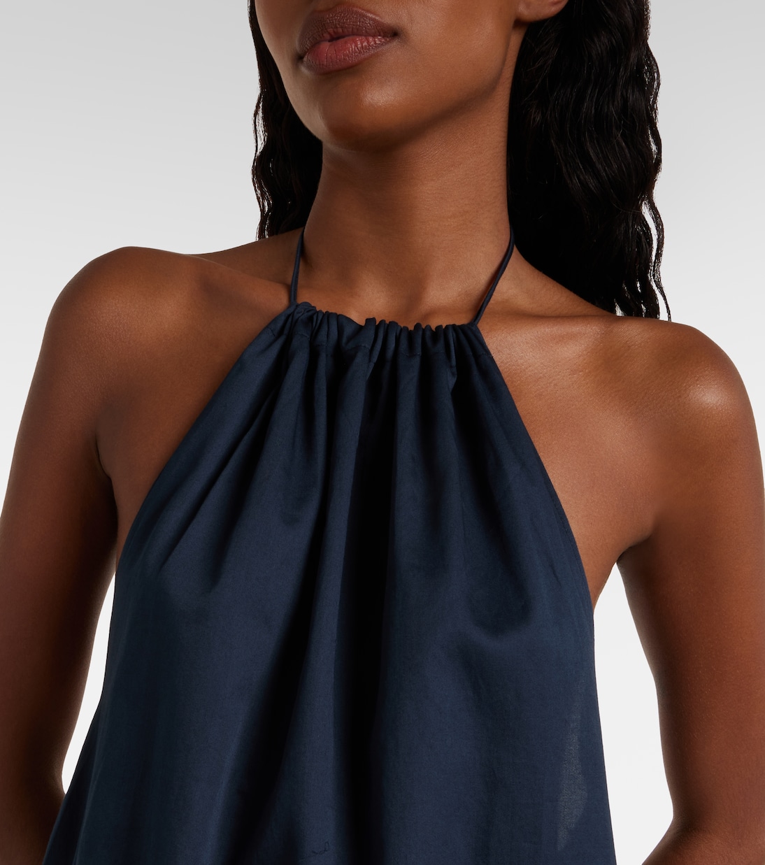 Yoko gathered cotton minidress | Leset