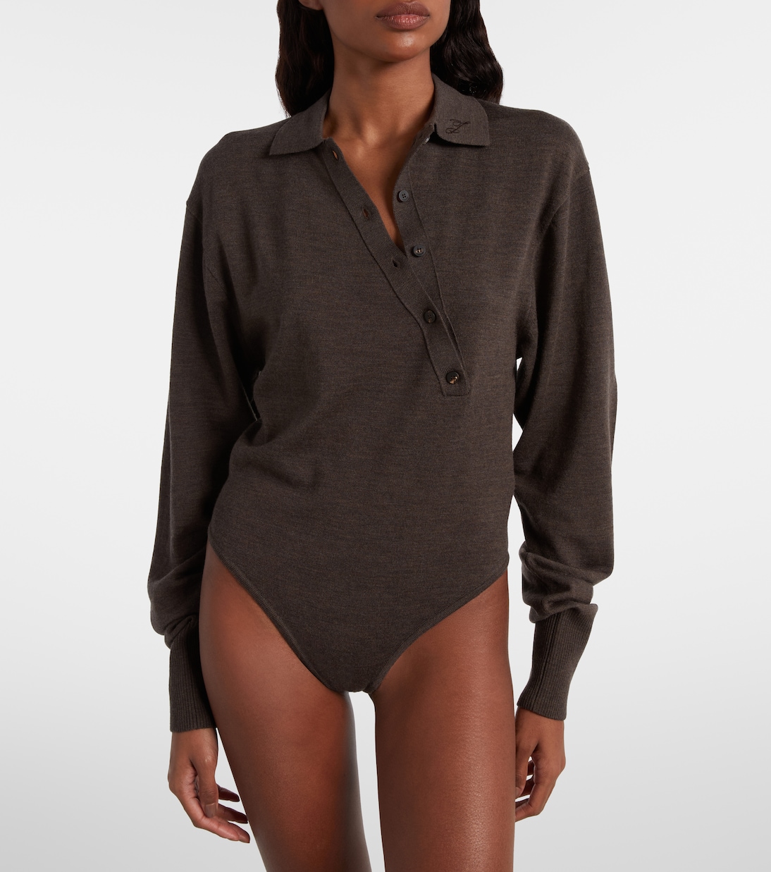 Twisted wool polo bodysuit | Jacquemus