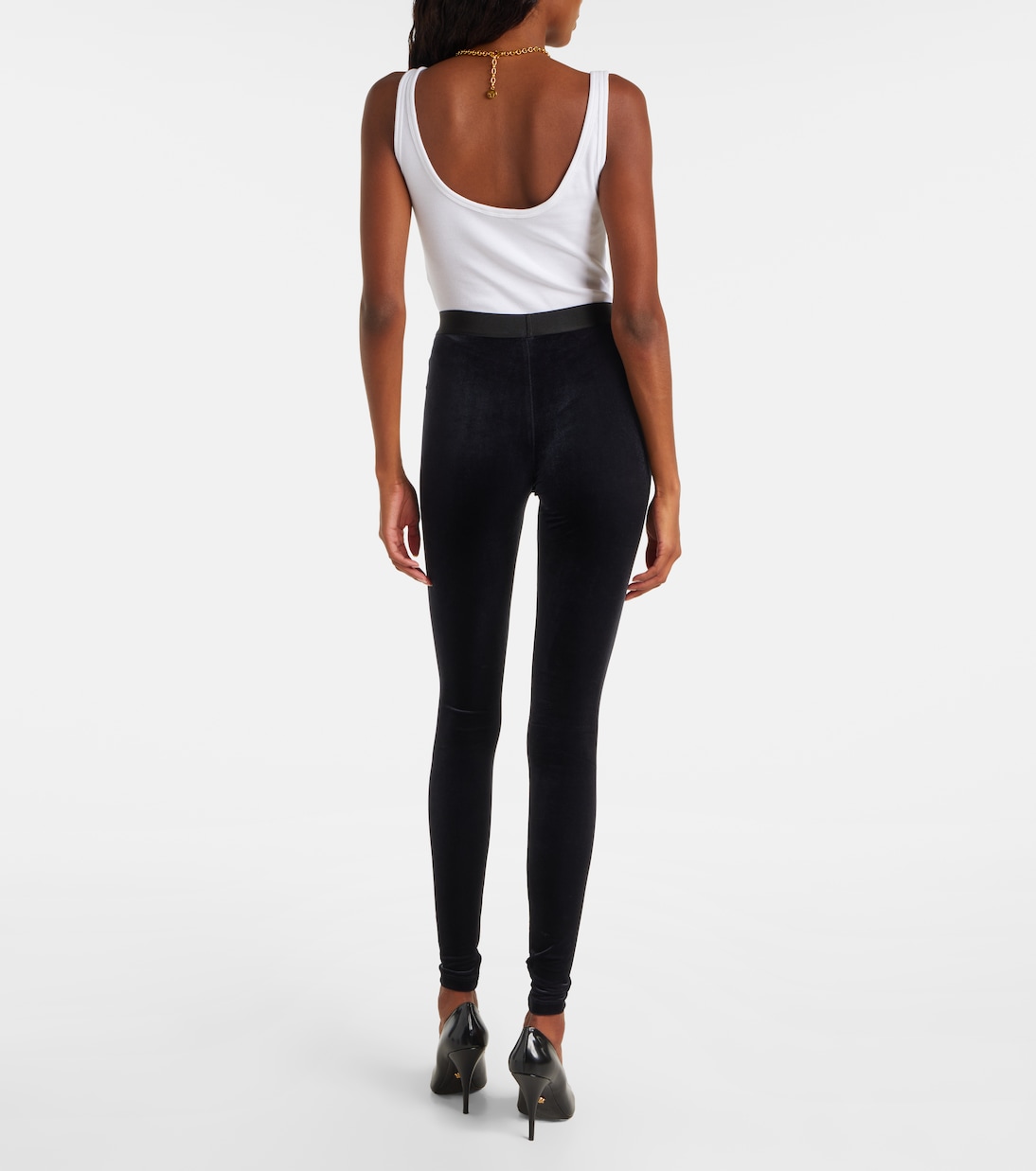 Leggings de jersey con logo | Versace