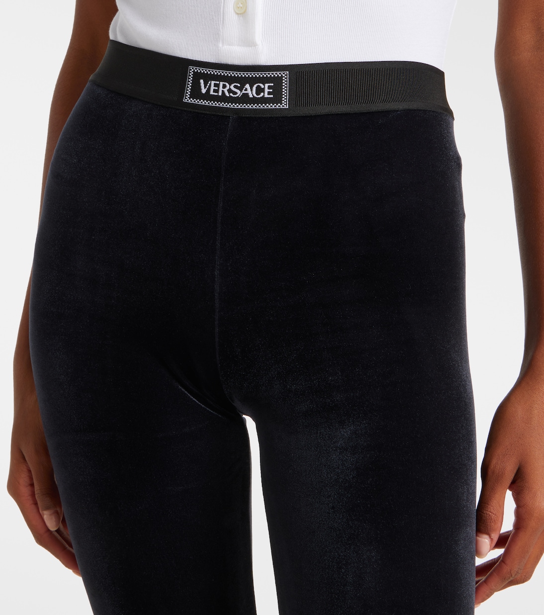 Leggings de jersey con logo | Versace