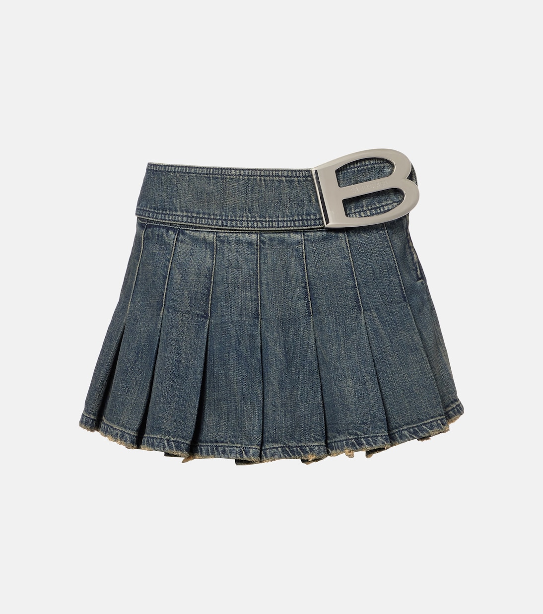 Minifalda de denim plisada | Balenciaga