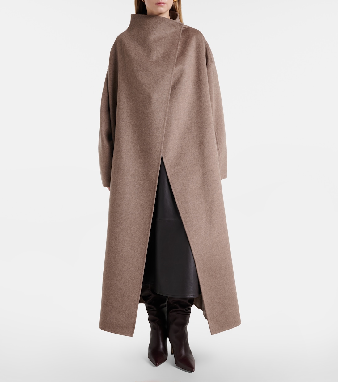 Leroy wool-blend wrap coat | The Frankie Shop