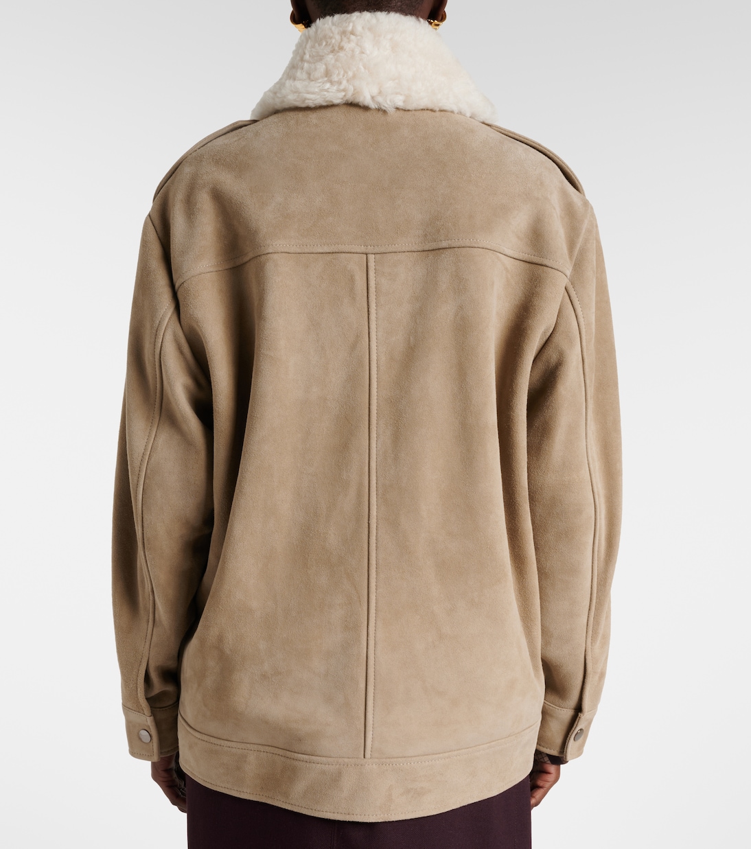 Jacke Drey aus Veloursleder mit Shearling | Nour Hammour