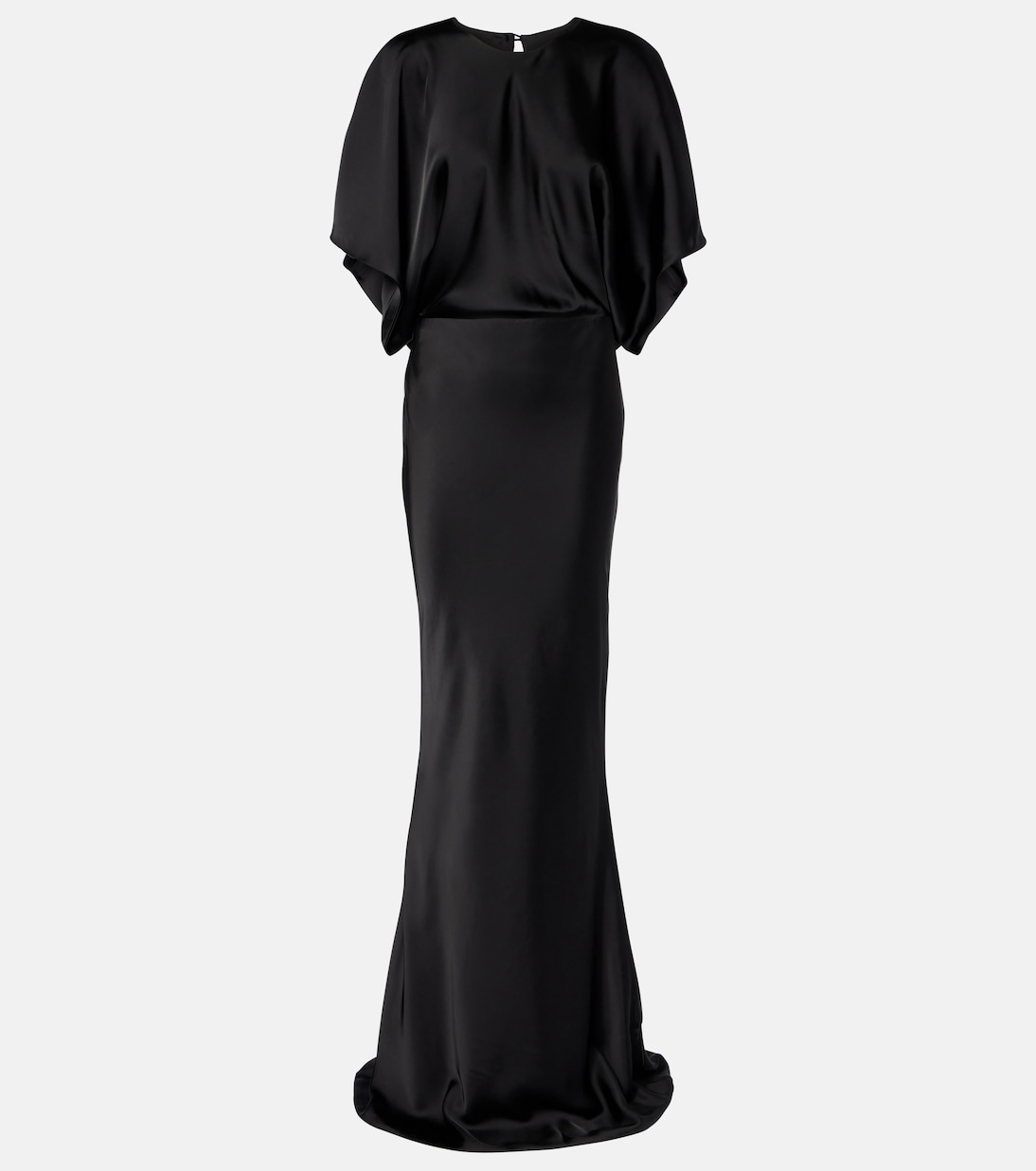 Vestido de fiesta Obie de satén drapeado | Norma Kamali