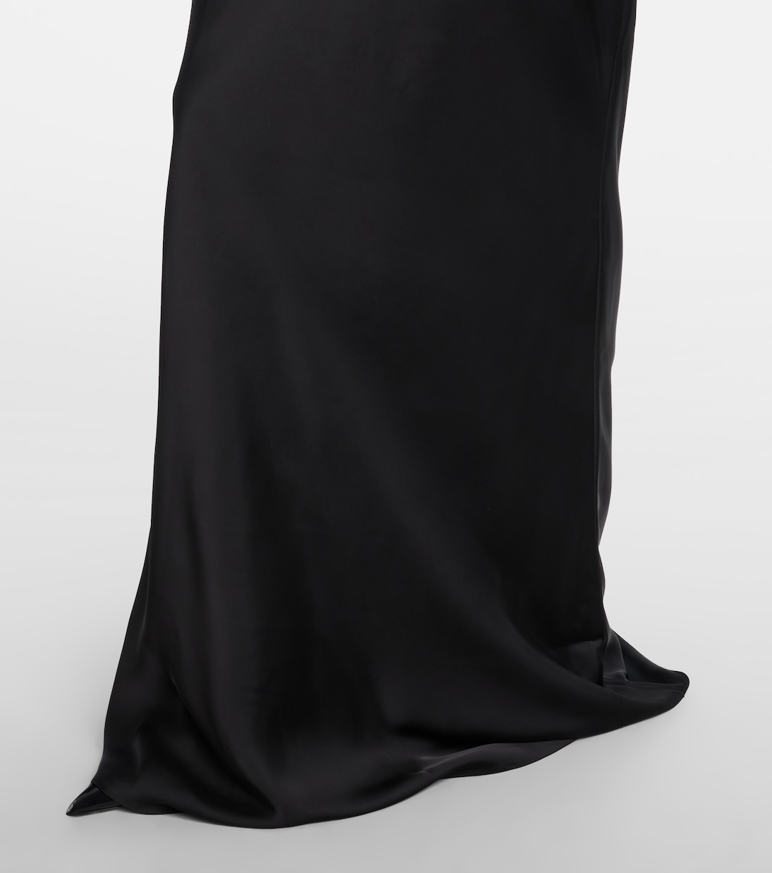 Vestido de fiesta Obie de satén drapeado | Norma Kamali