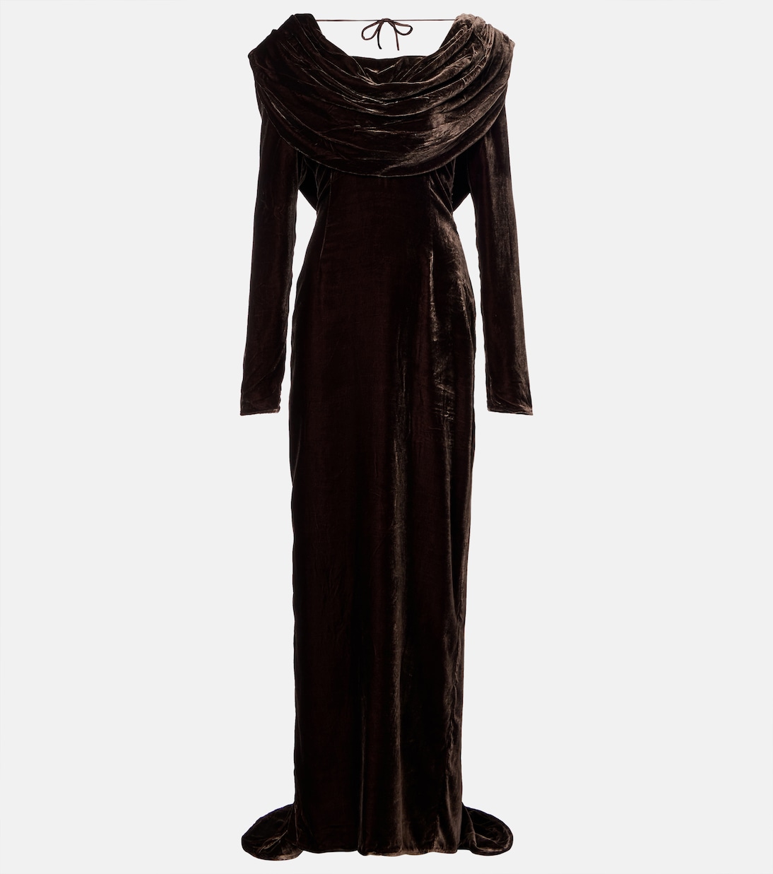 Draped velvet gown | Rotate