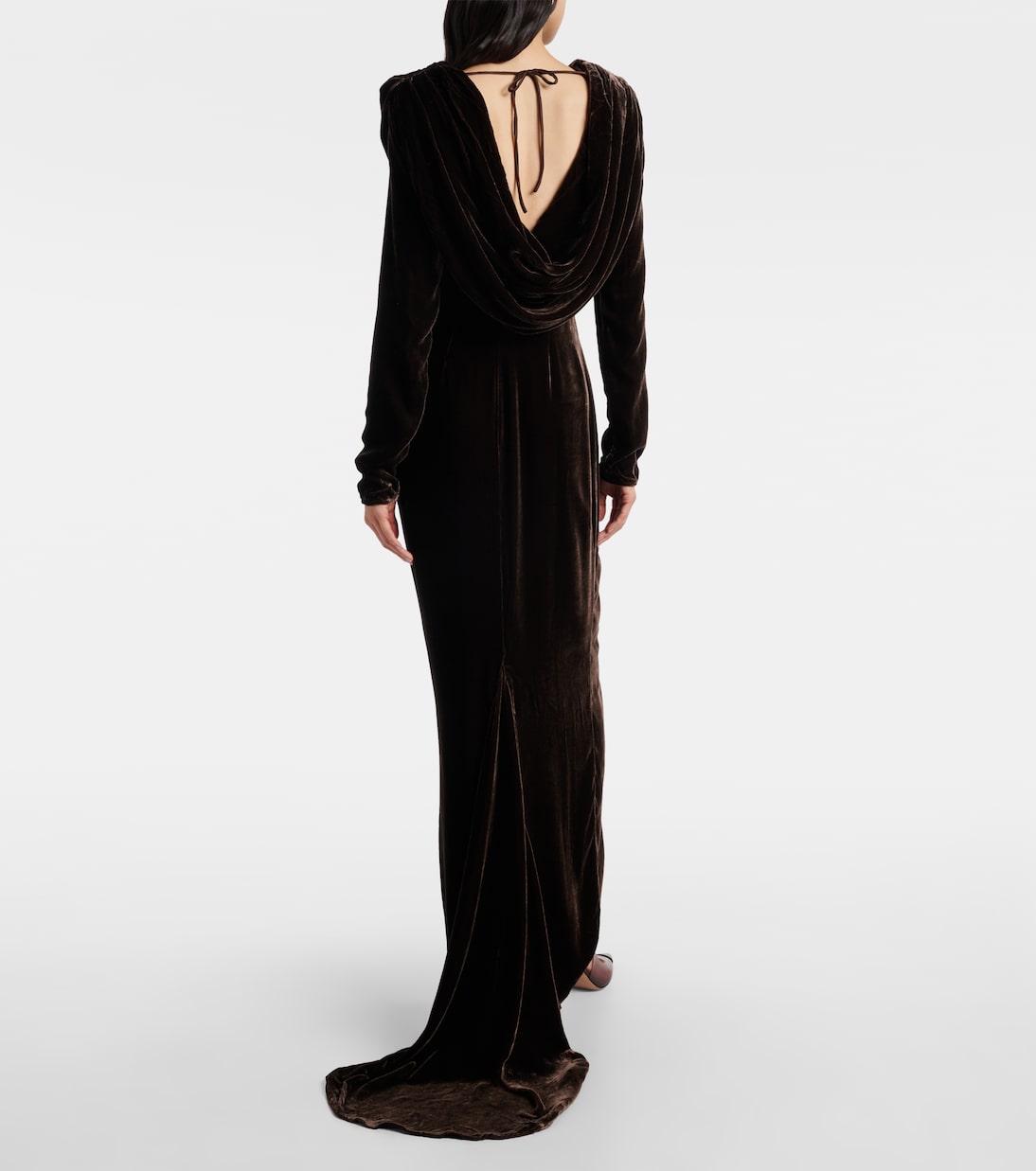 Draped velvet gown | Rotate