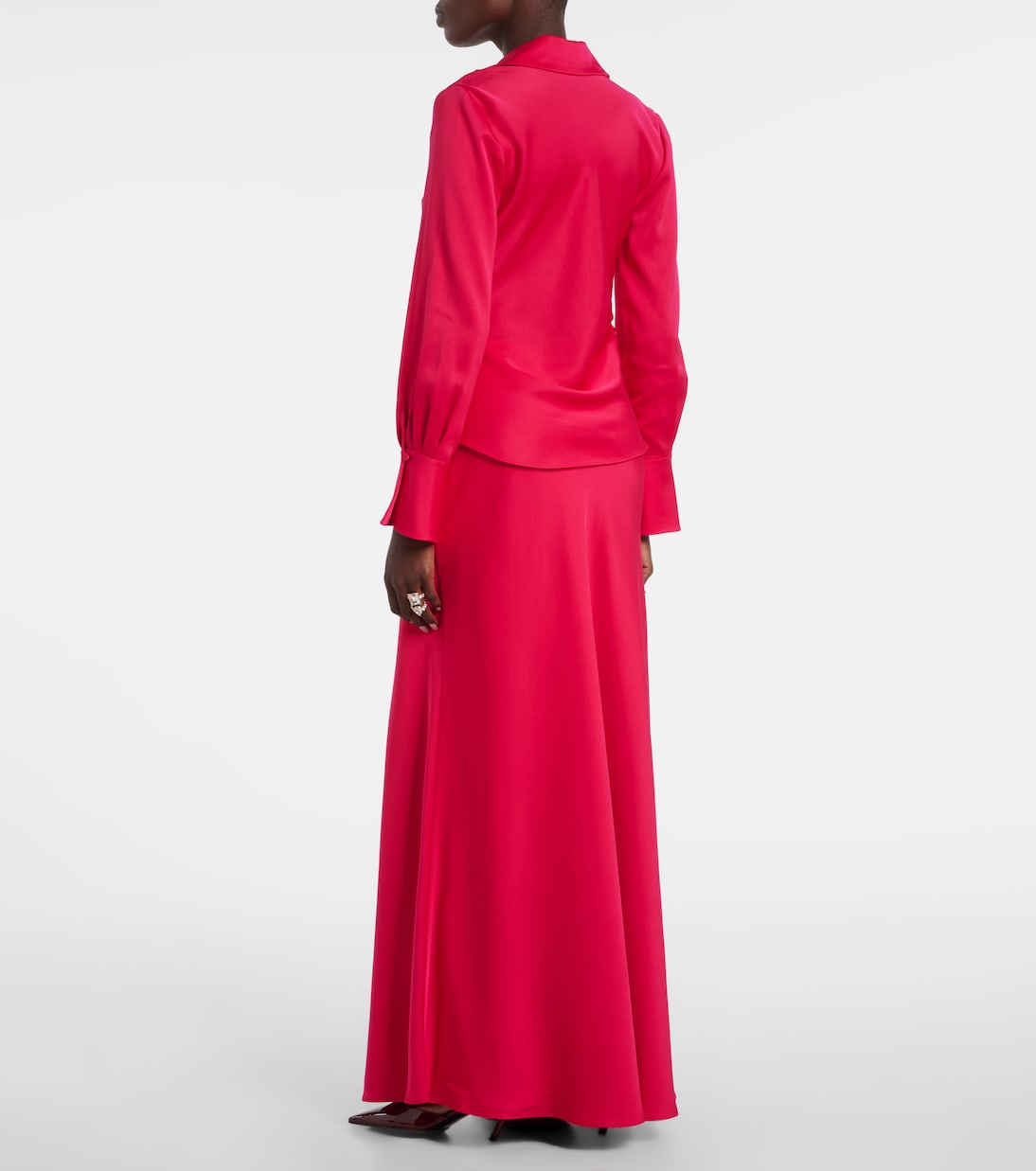 Kiri satin maxi skirt | Simkhai