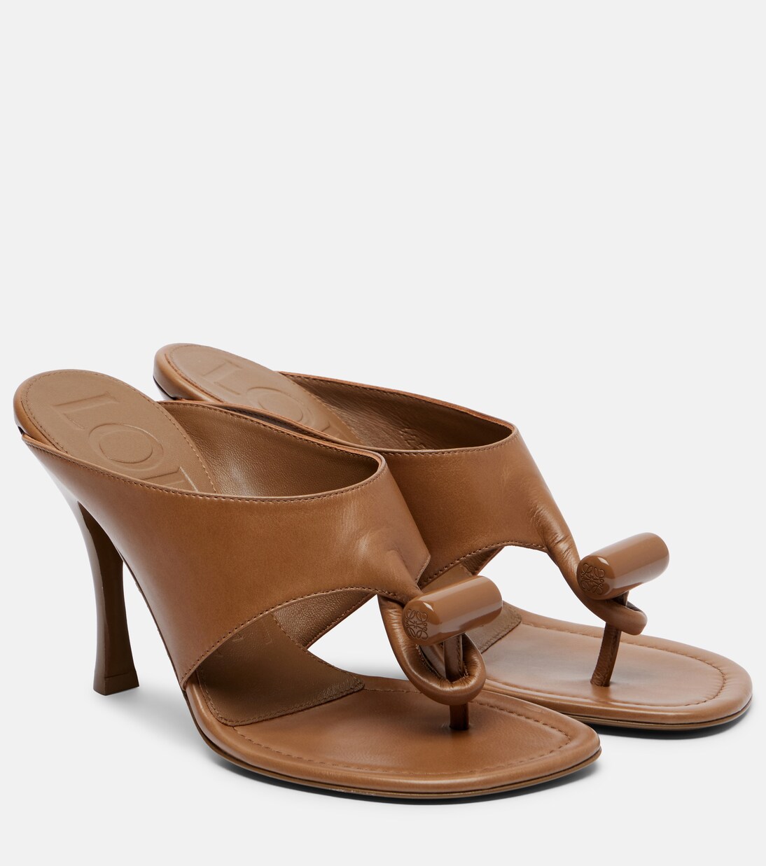 Toggle 90 leather thong sandals | Loewe