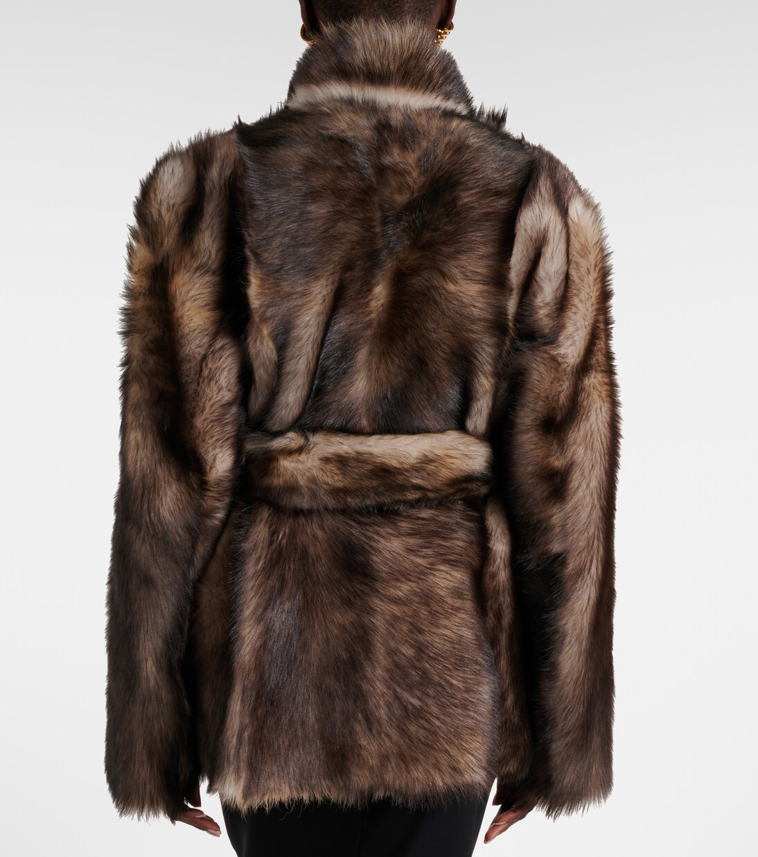 Elsa shearling wrap coat | Nour Hammour