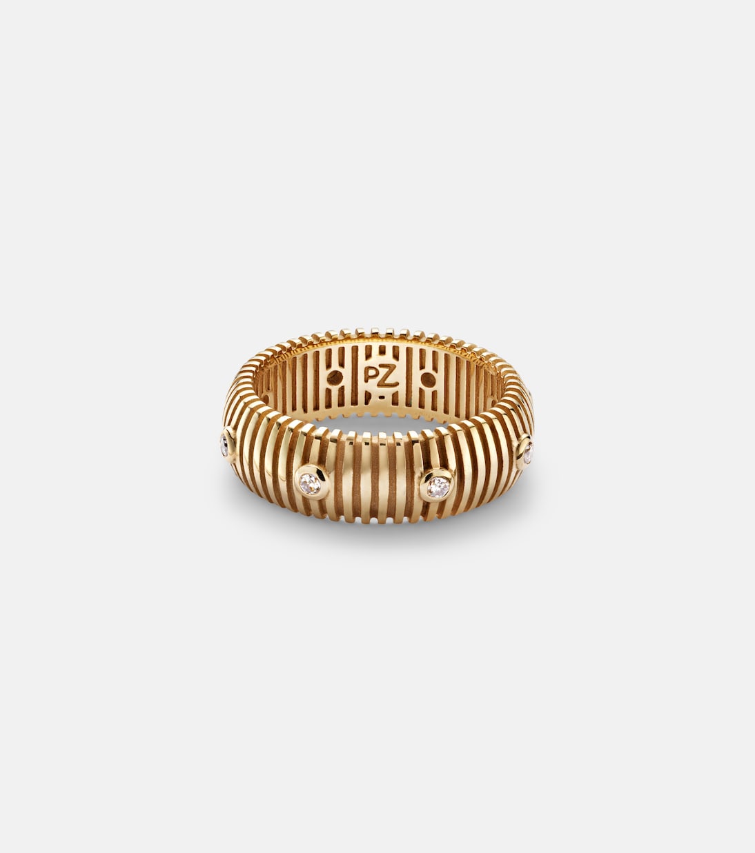 Clio Small 18kt gold ring with diamonds | Pamela Zamore