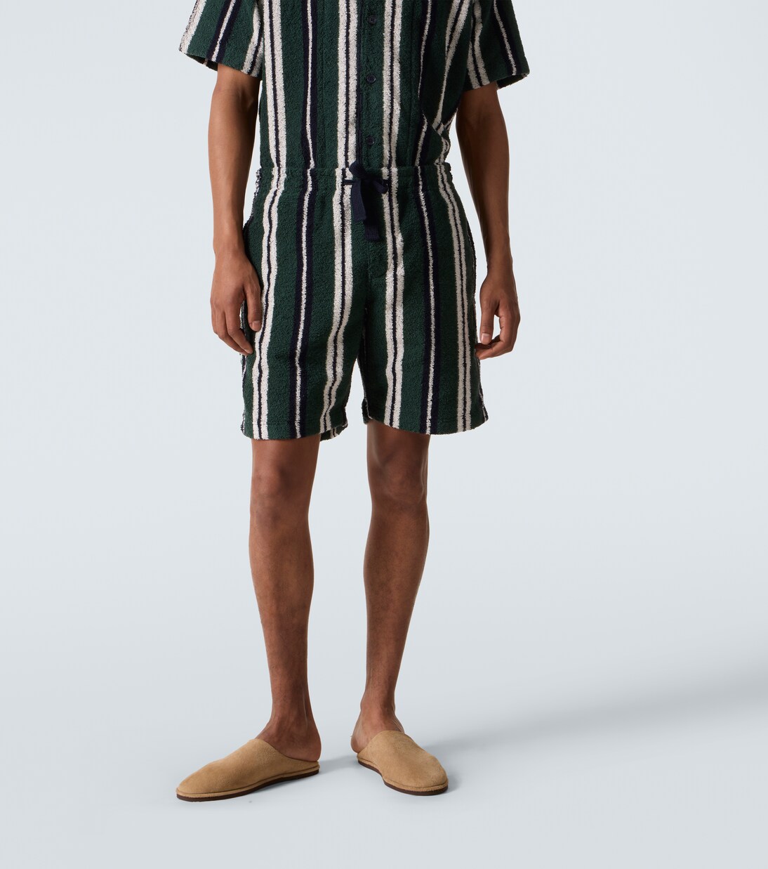 Trevone striped cotton-blend terry shorts | Orlebar Brown
