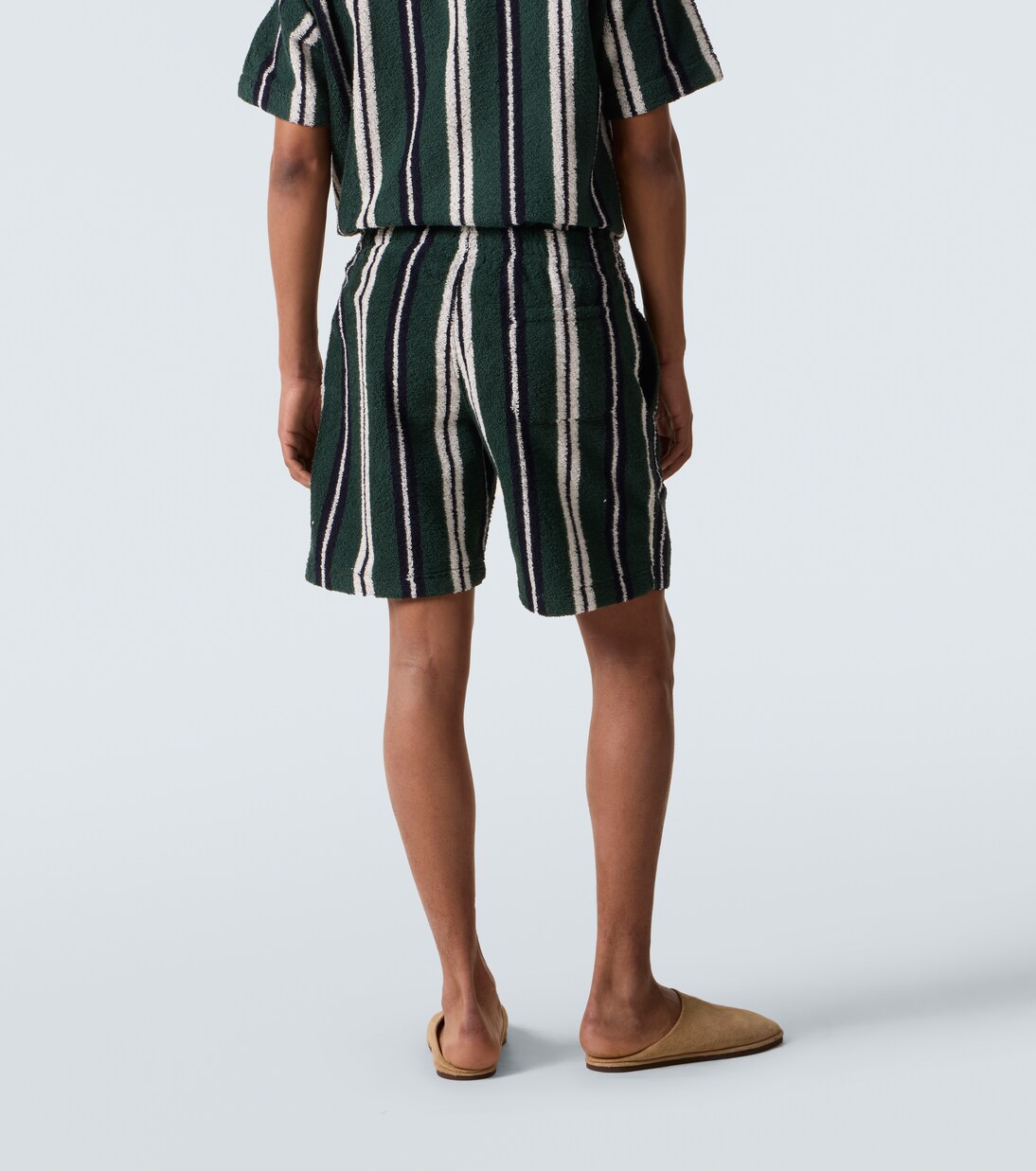 Trevone striped cotton-blend terry shorts | Orlebar Brown