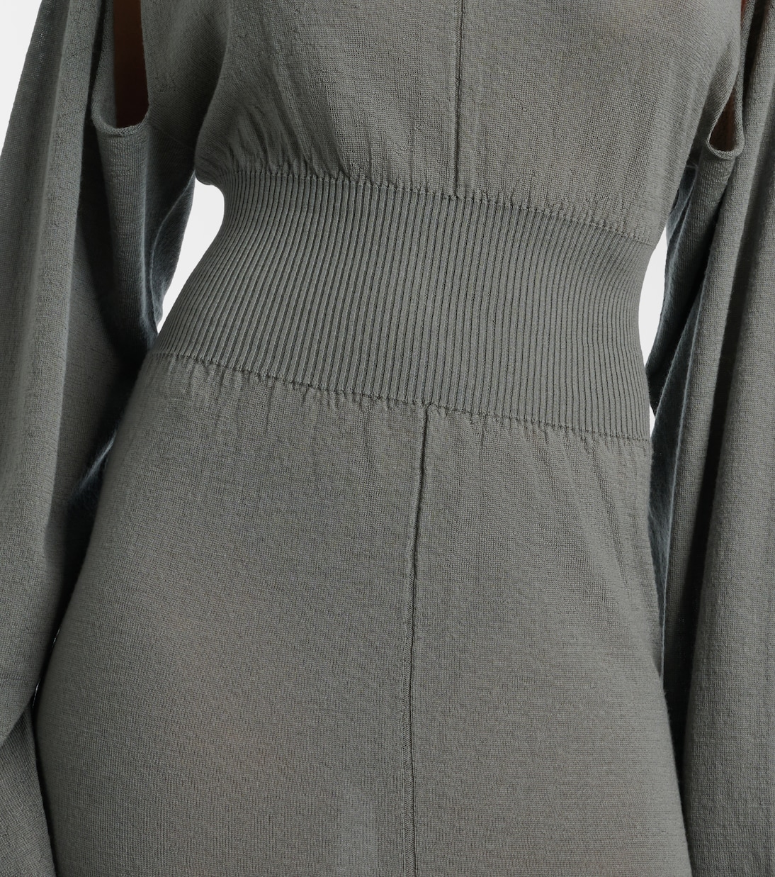 Con virgin wool maxi dress | Rick Owens