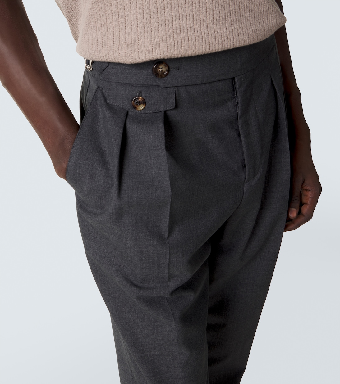 Virgin wool straight pants | Brunello Cucinelli