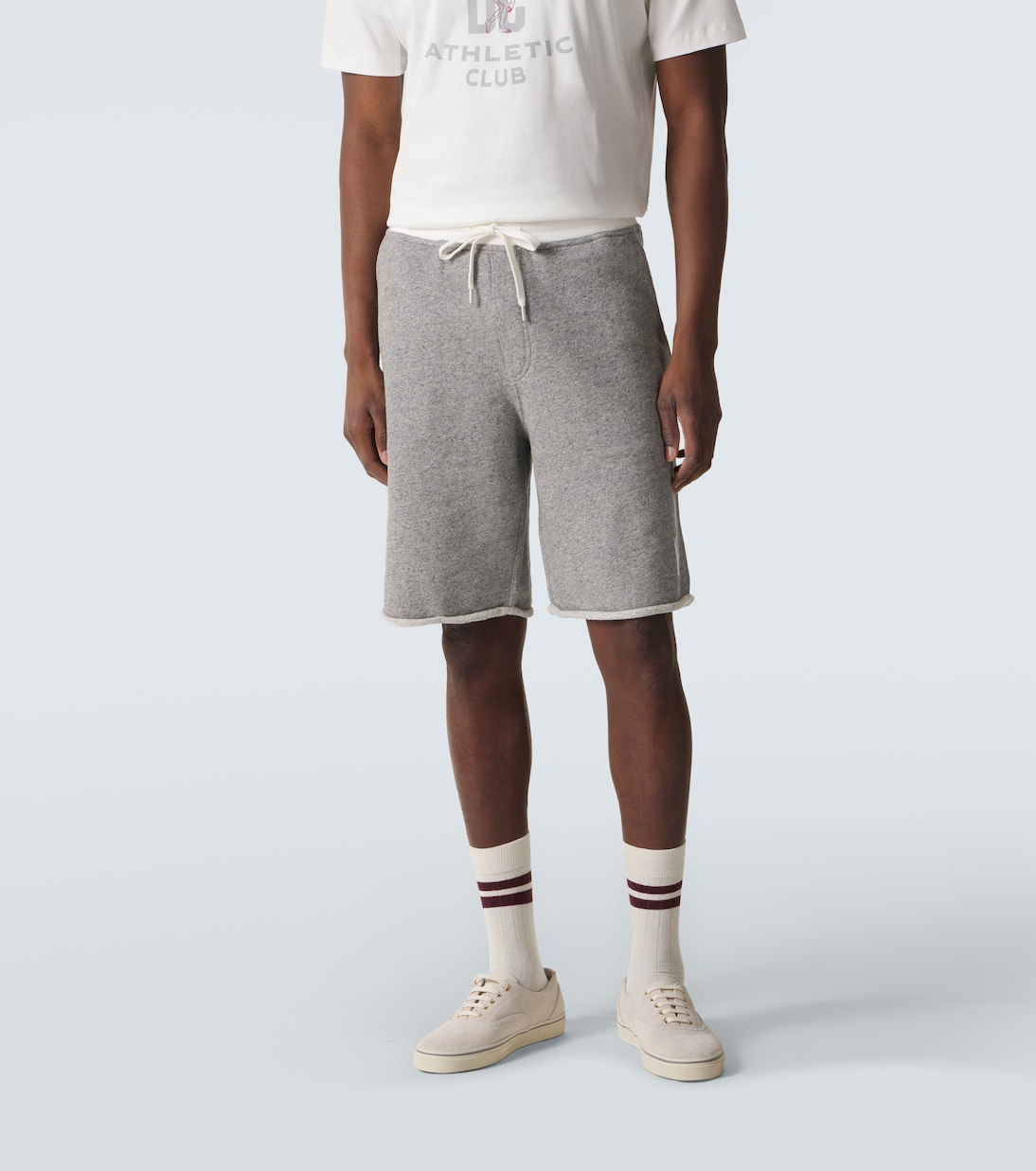 Cotton and linen jersey shorts | Brunello Cucinelli