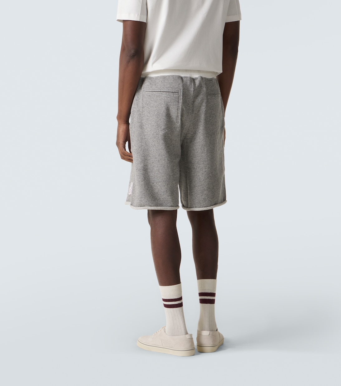 Cotton and linen jersey shorts | Brunello Cucinelli