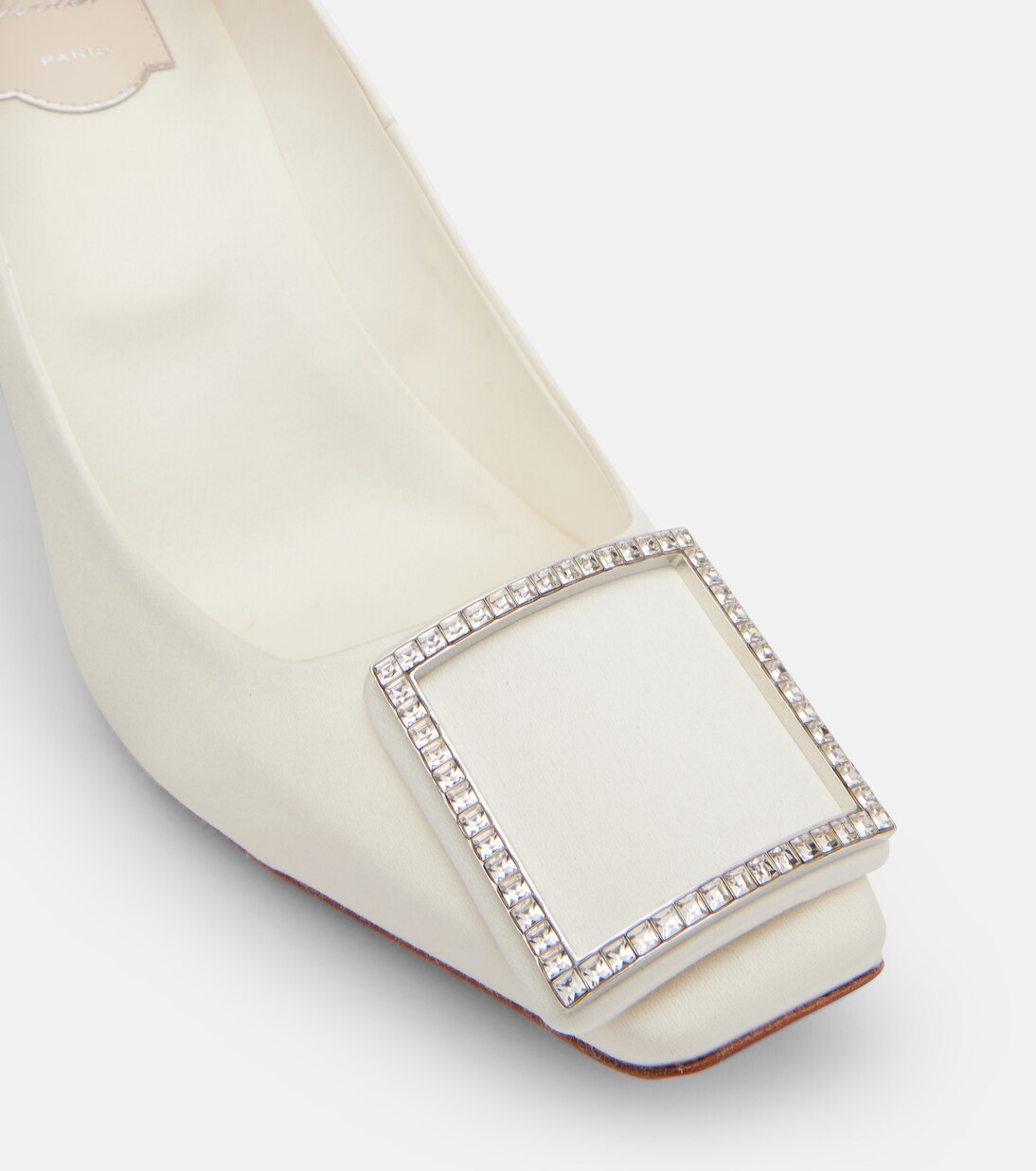 Trompette 70 embellished satin pumps  | Roger Vivier