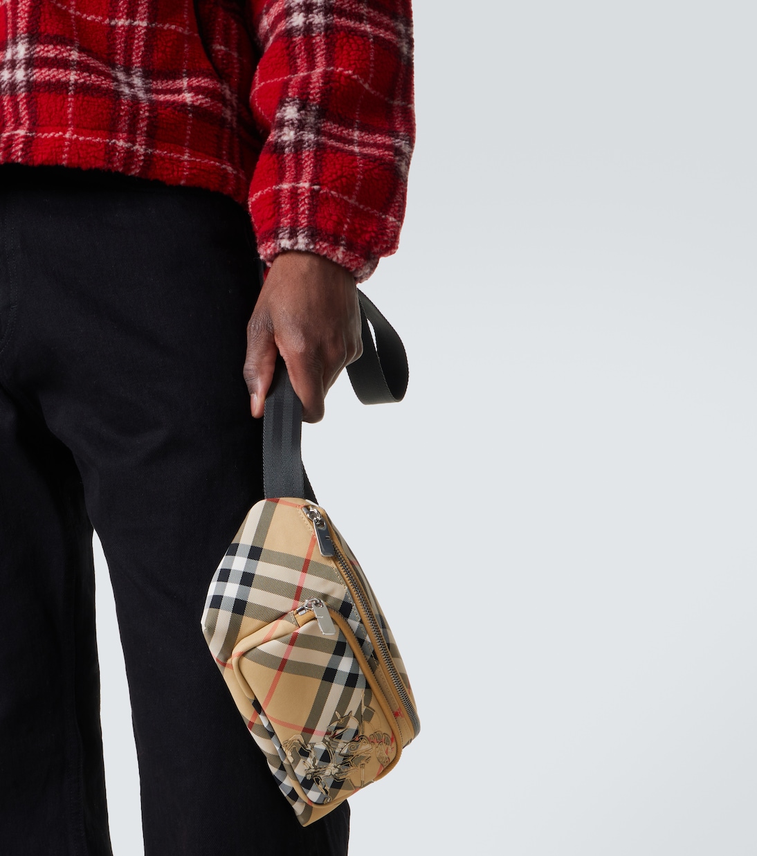 Burberry Check embroidered belt bag | Burberry