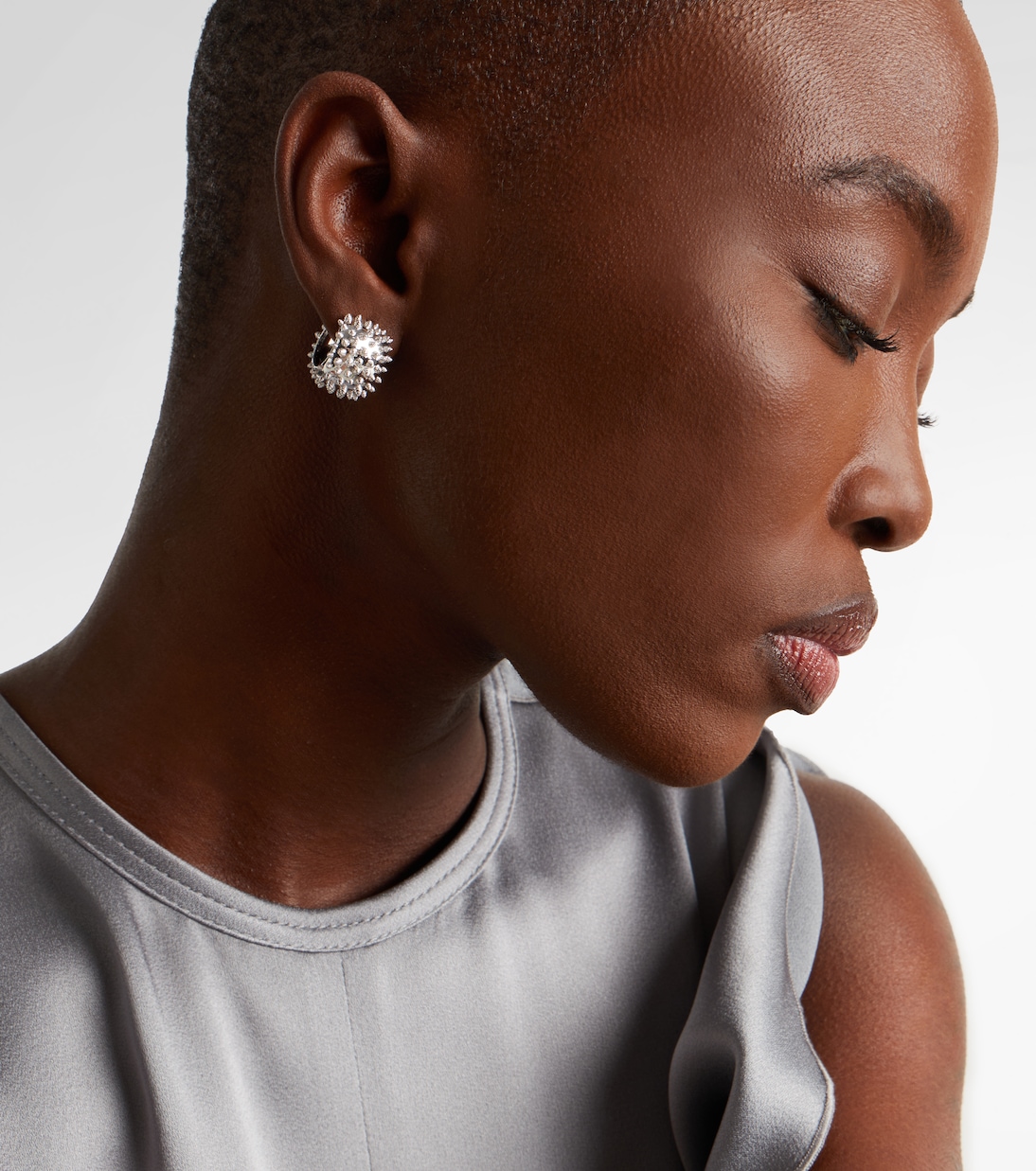 Ohrringe Picots aus 9kt Weißgold (375/1000) | Yvonne Léon