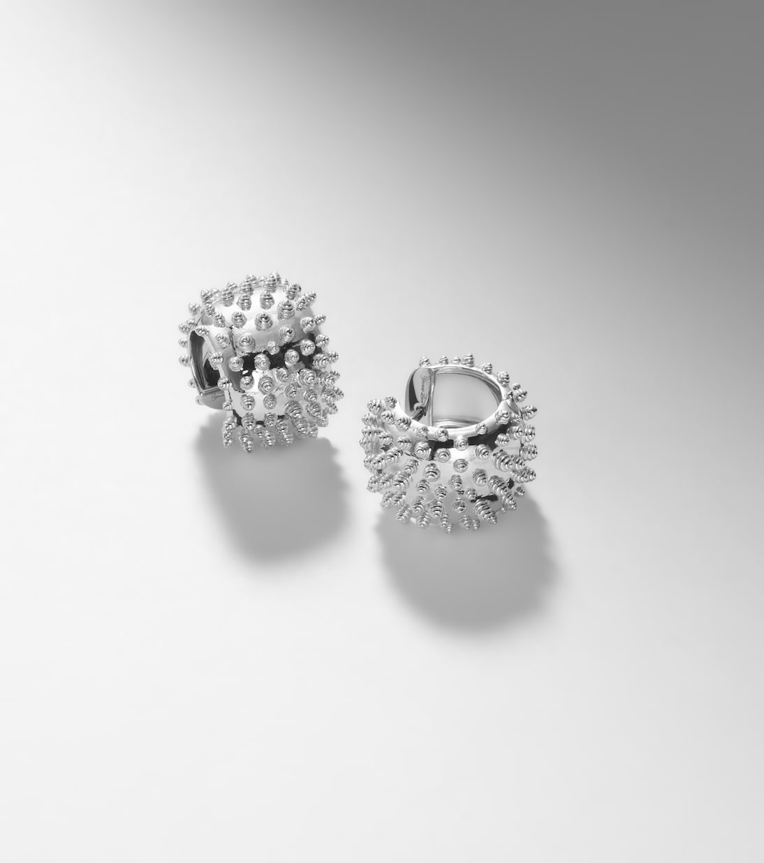Ohrringe Picots aus 9kt Weißgold (375/1000) | Yvonne Léon