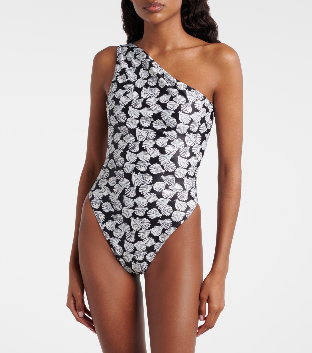 Printed one-shoulder swimsuit | Same