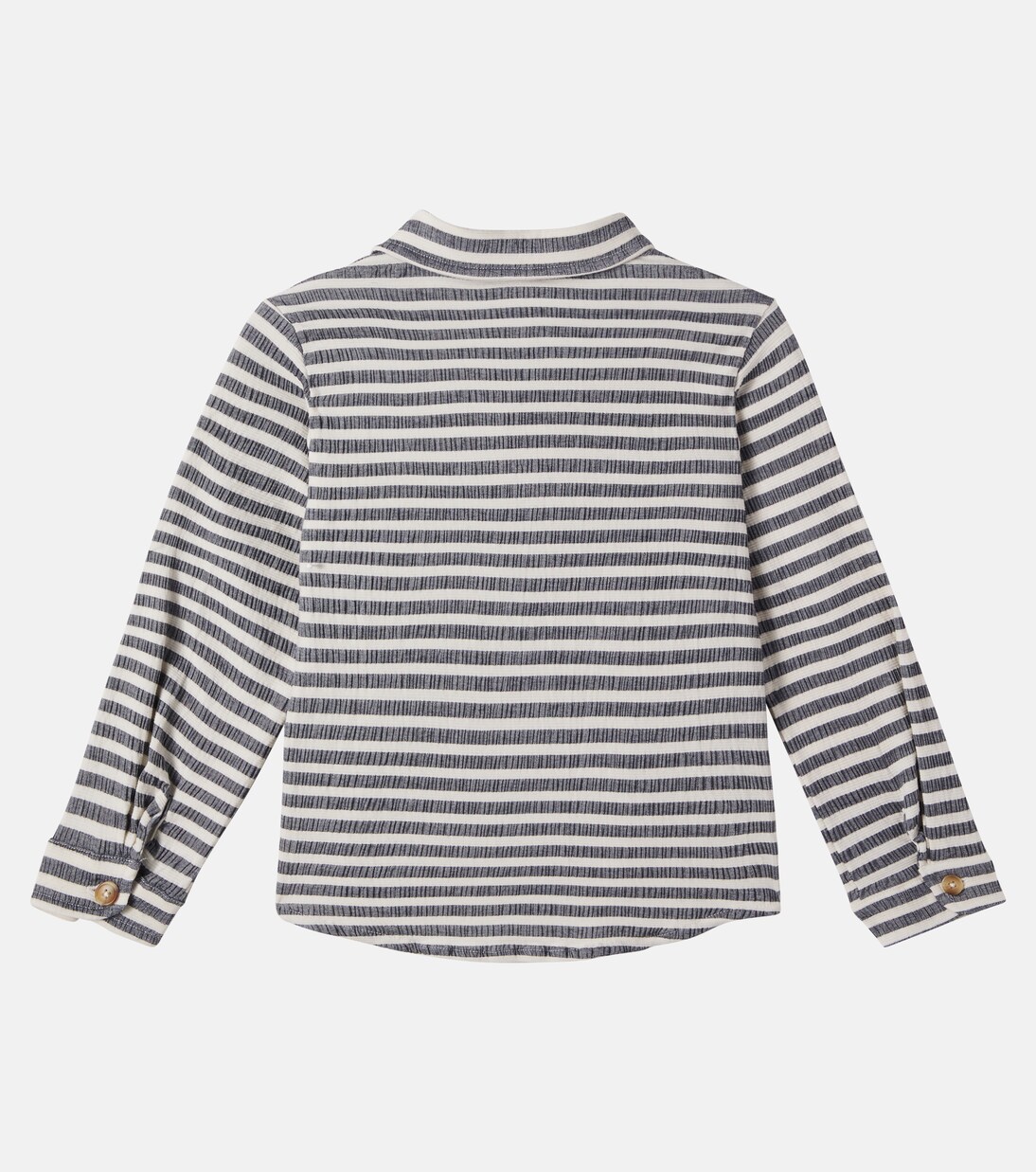 Leom striped cotton-blend shirt | Donsje