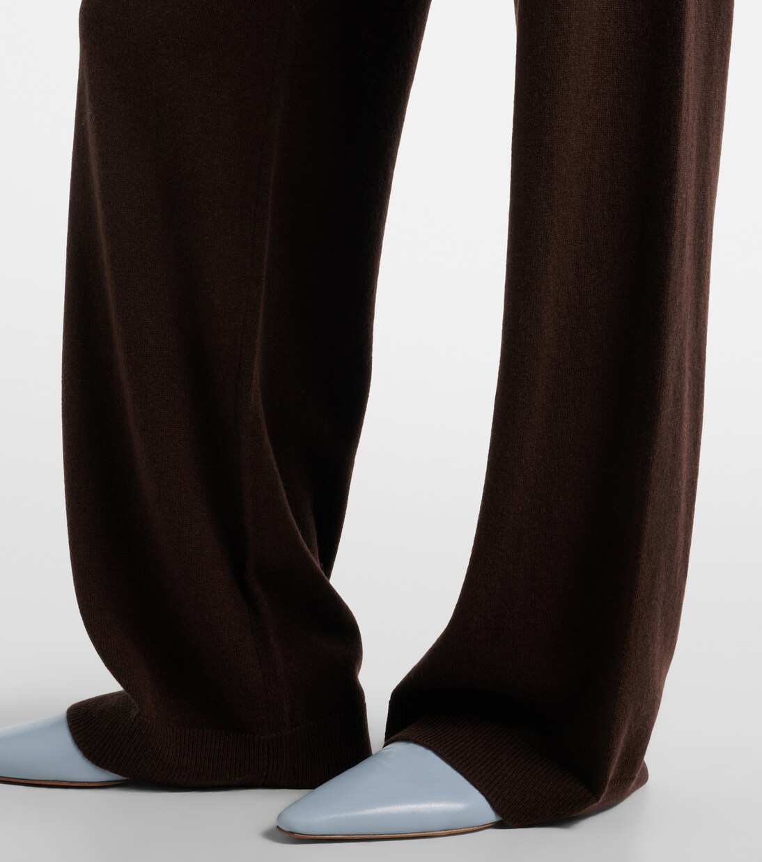 بنطلون واسع من الصوف والكشمير | Jardin des Orangers