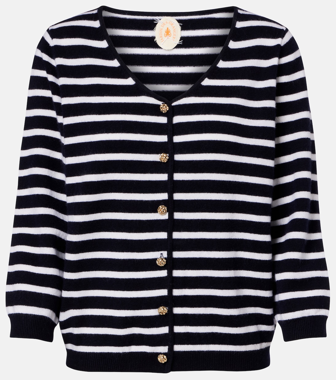 Striped cashmere cardigan | Jardin des Orangers