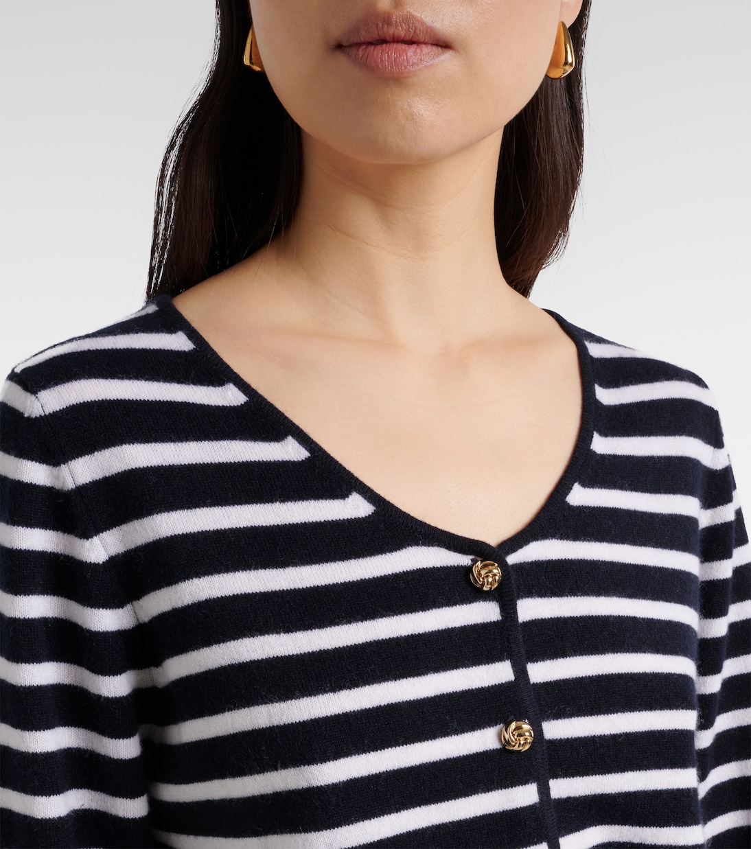 Striped cashmere cardigan | Jardin des Orangers
