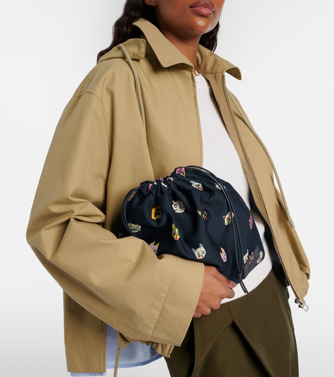 x Louis Wain Cats Small canvas pouch | Loewe