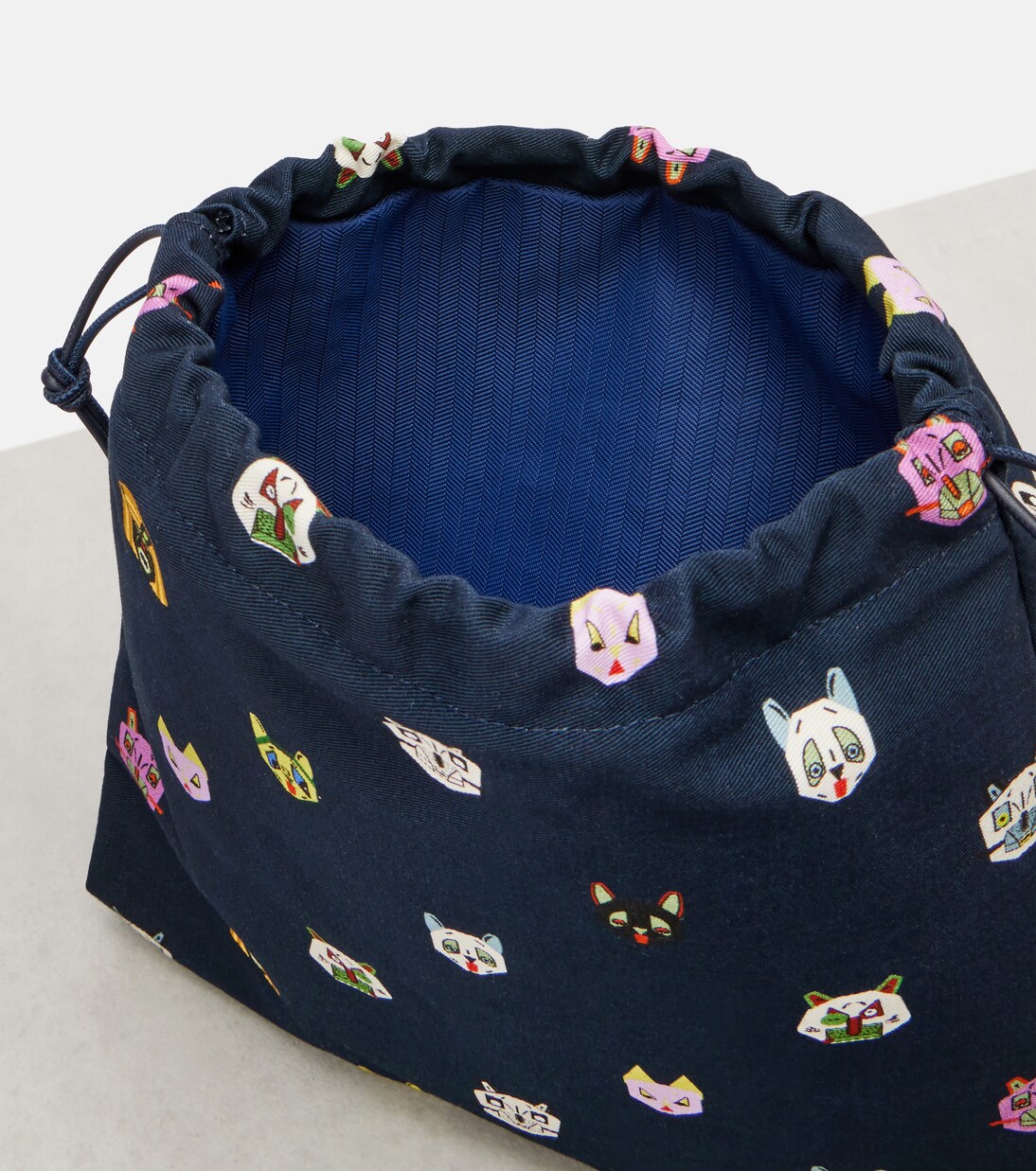 x Louis Wain Cats Small canvas pouch | Loewe