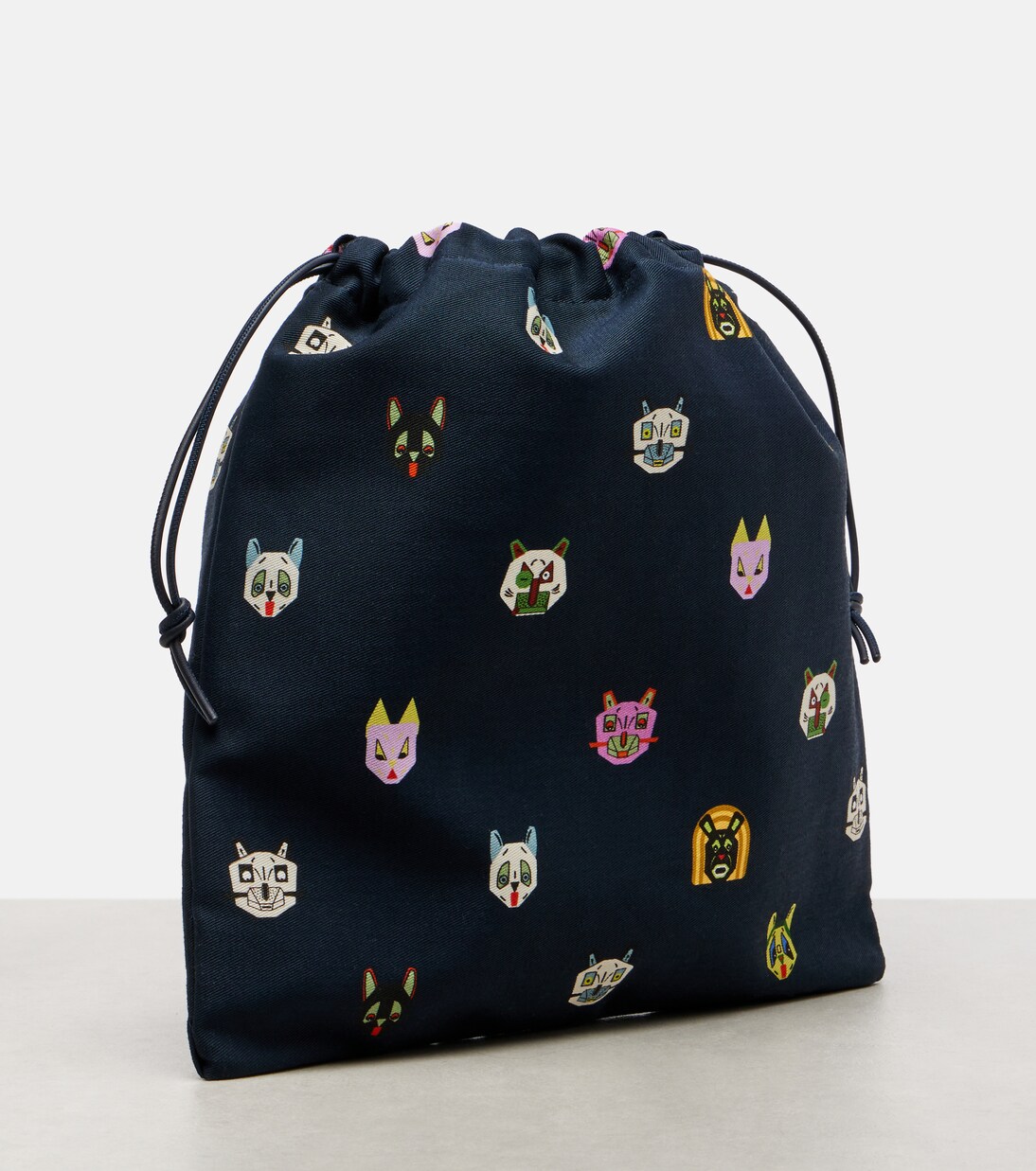 x Louis Wain Cats Small canvas pouch | Loewe