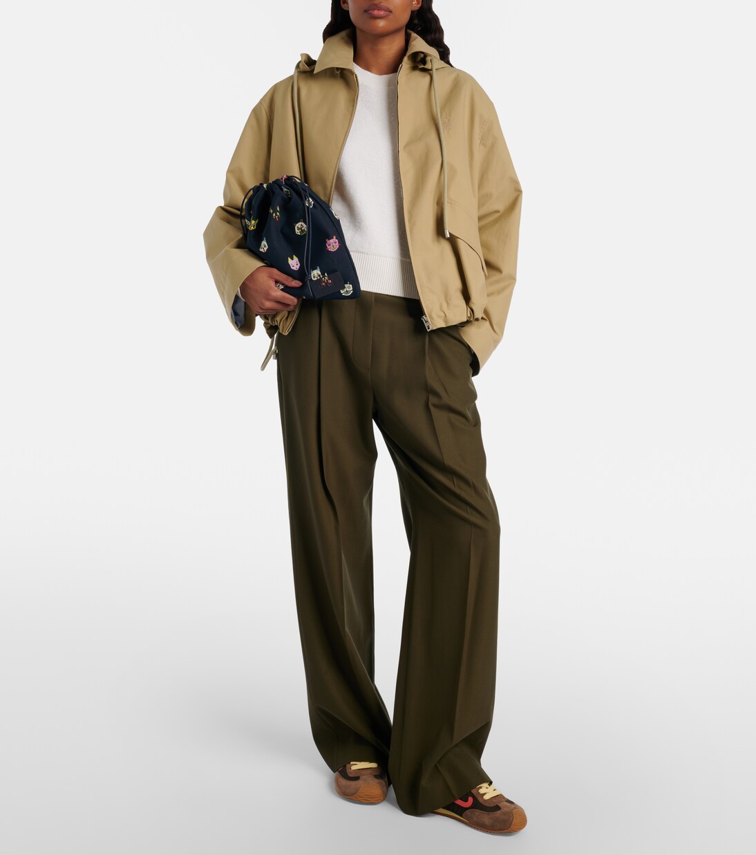 x Louis Wain Cats Small canvas pouch | Loewe