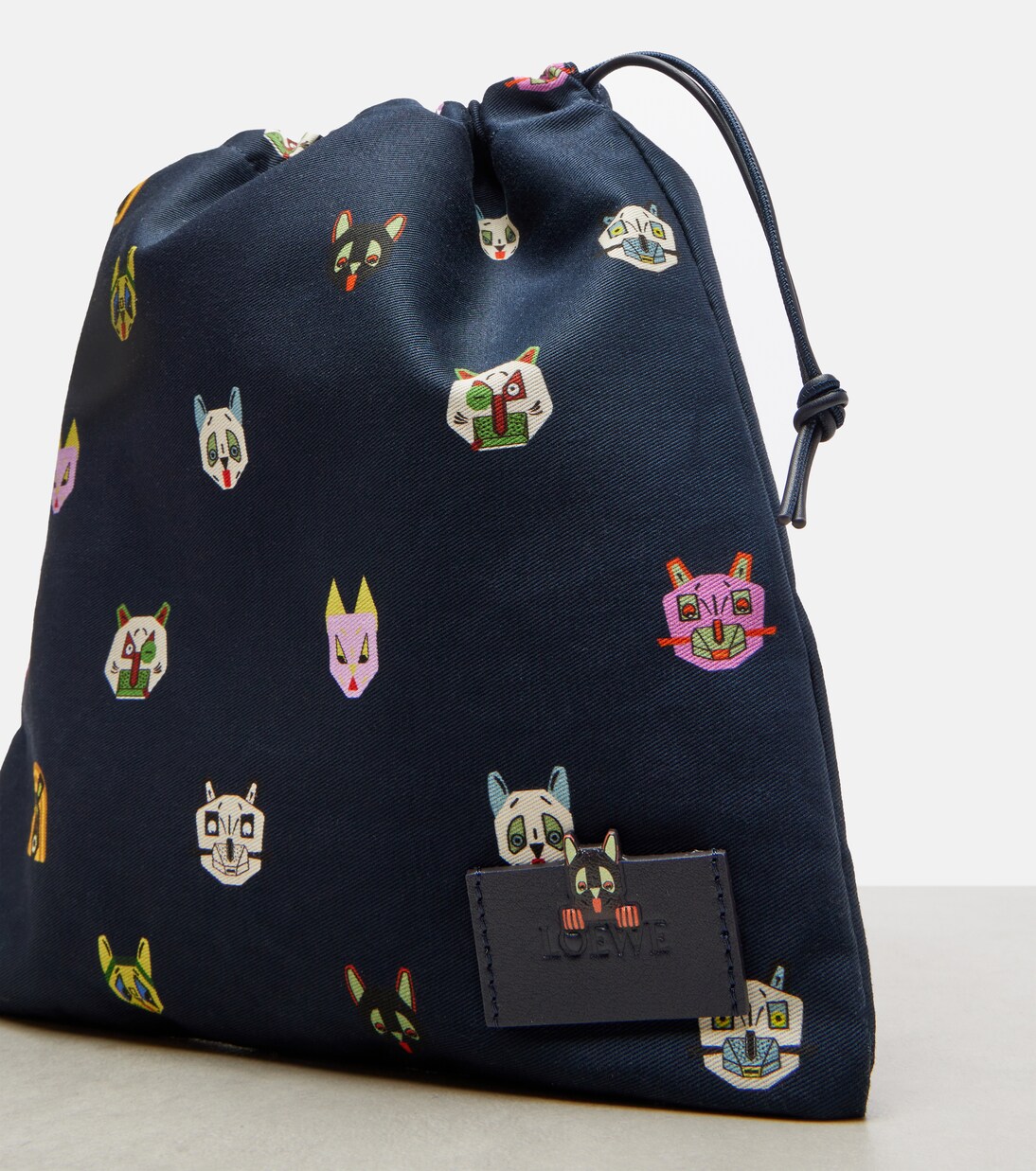 x Louis Wain Cats Small canvas pouch | Loewe