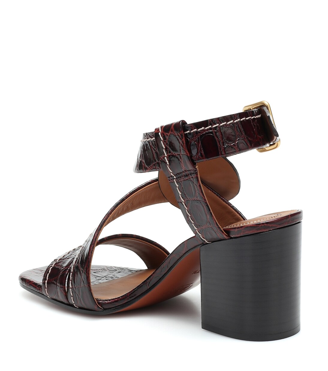 Candice croc-effect leather sandals | Chloé