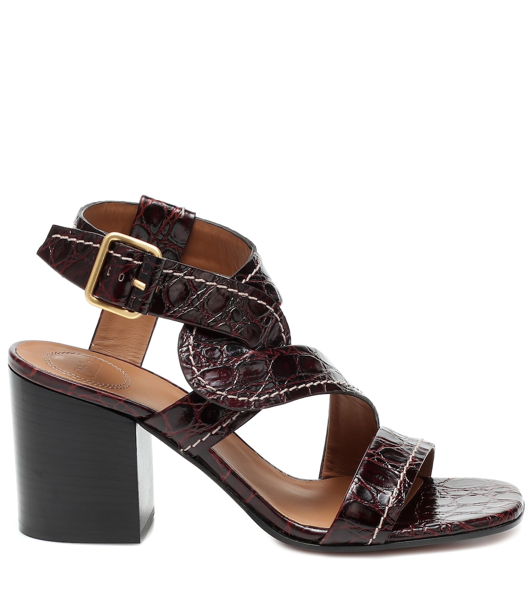 Candice croc-effect leather sandals | Chloé