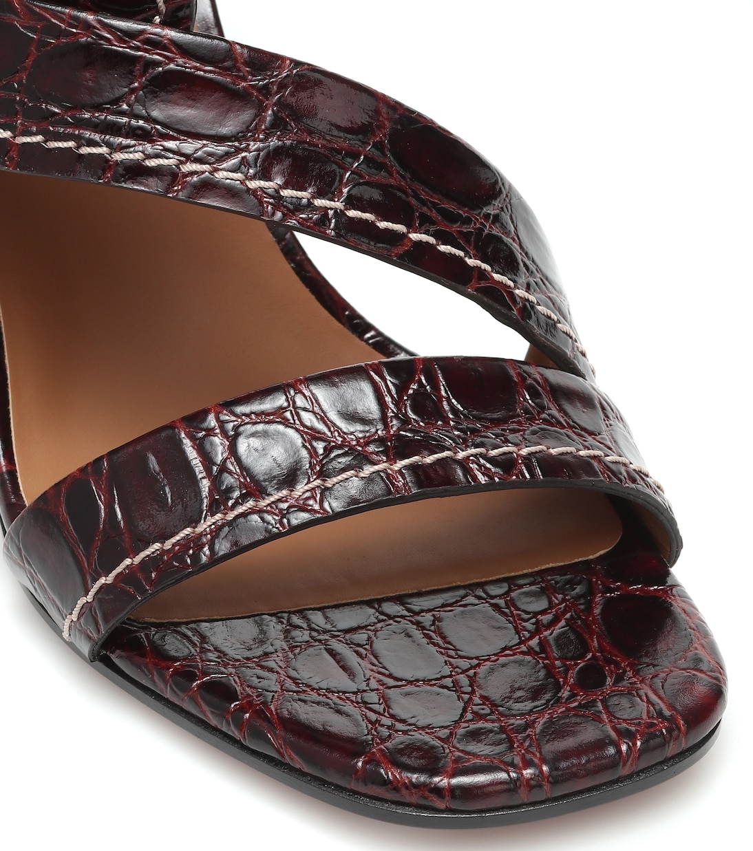 Candice croc-effect leather sandals | Chloé