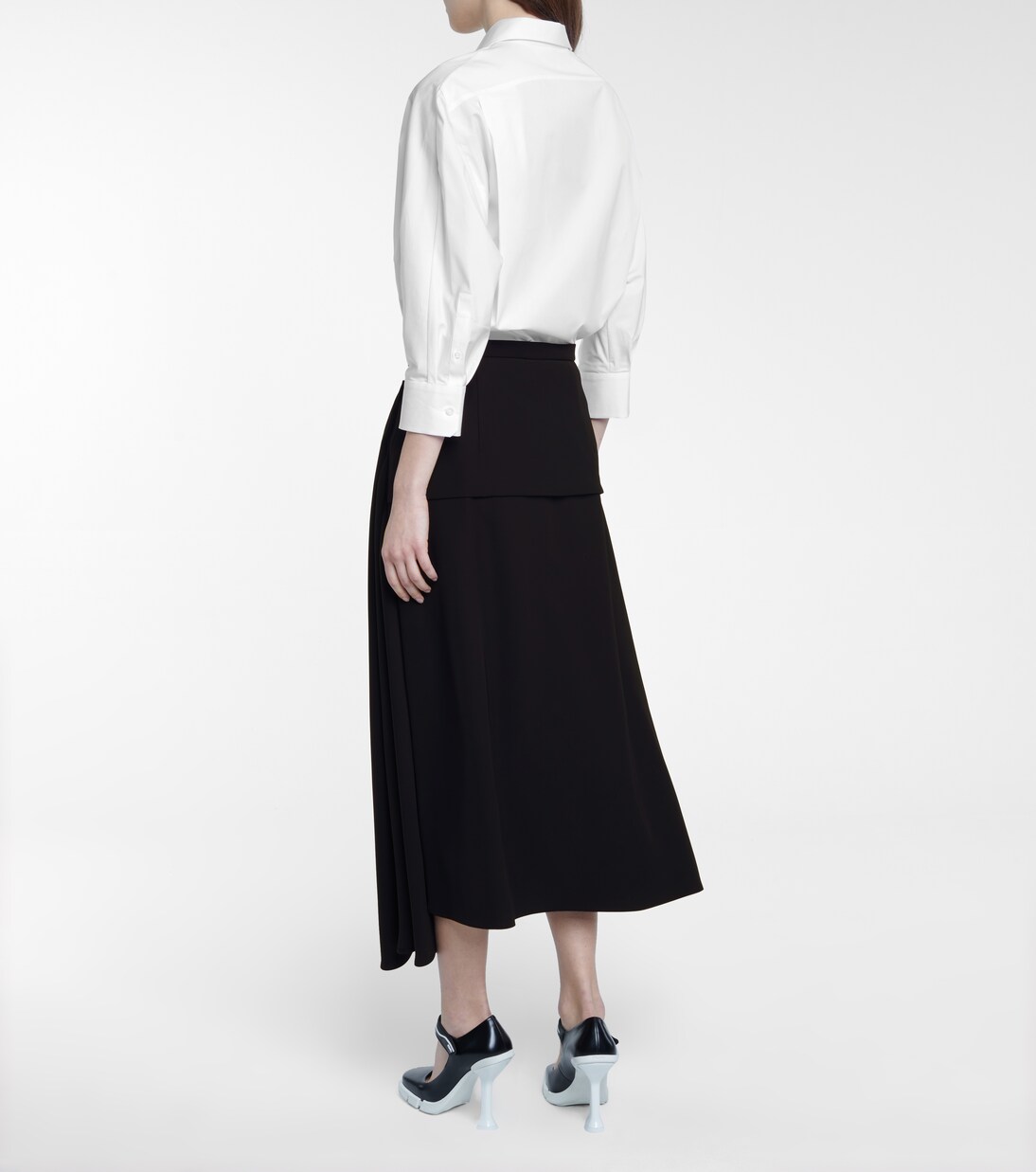 Jupe midi en crêpe | Prada