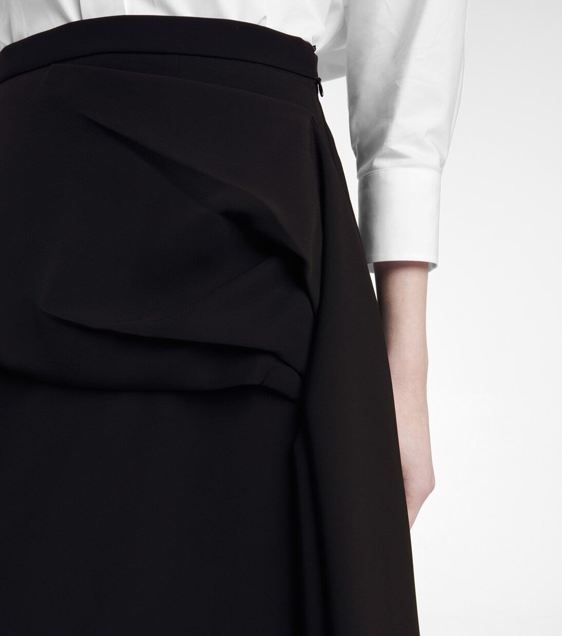 Jupe midi en crêpe | Prada