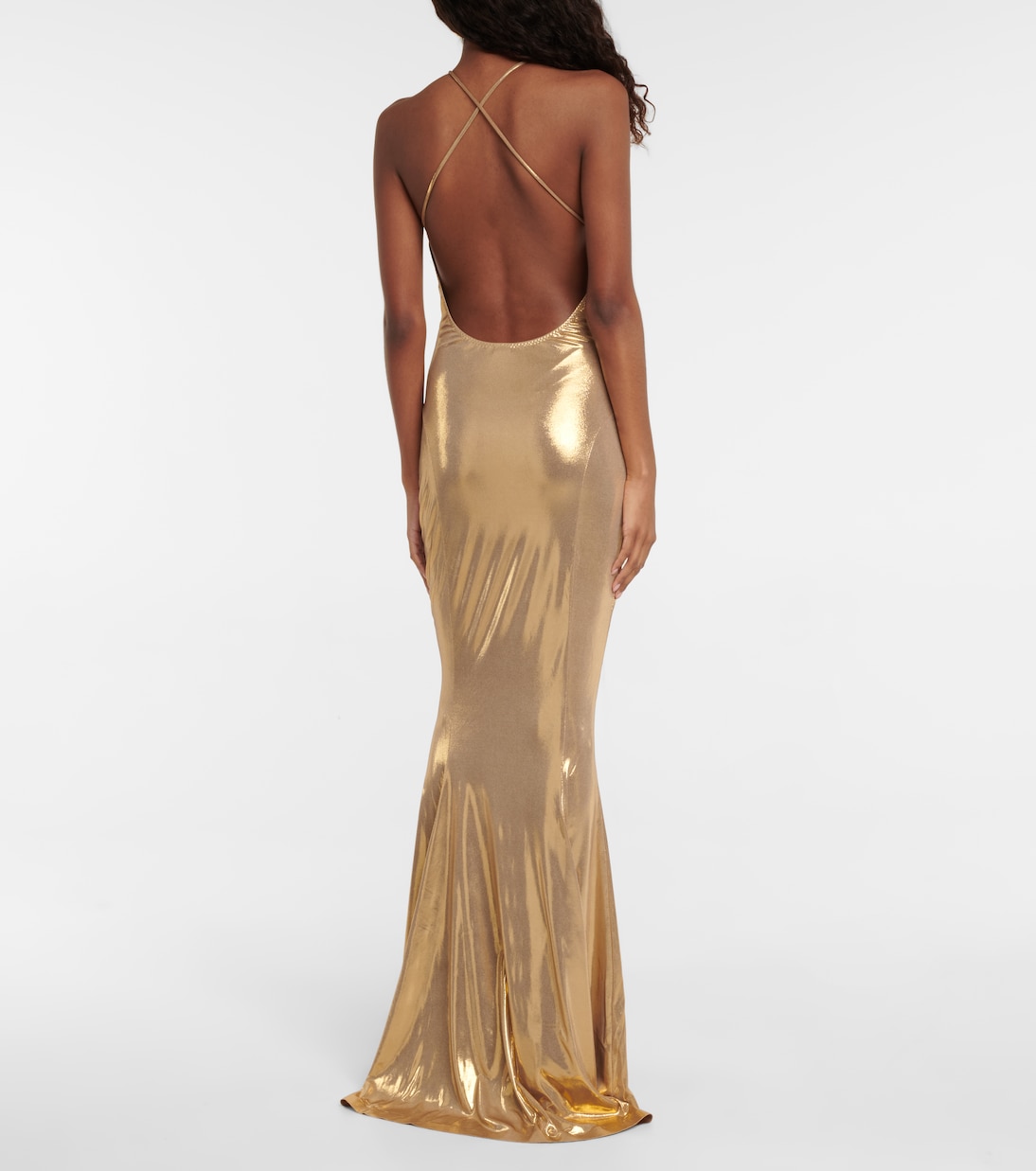 Robe longue lamée | Norma Kamali