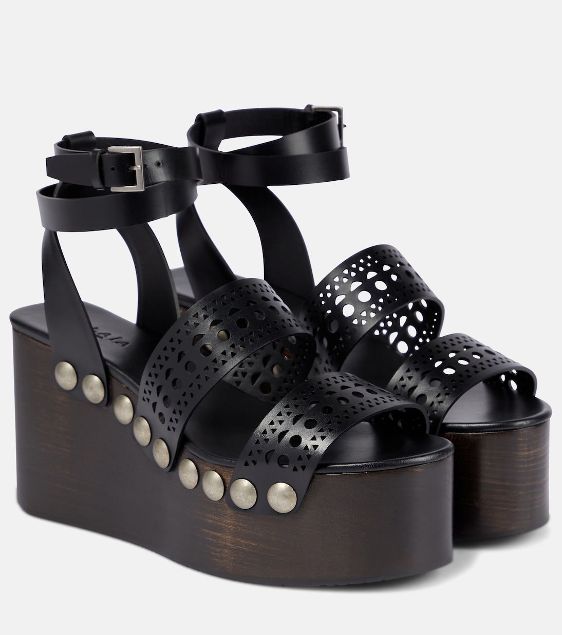 Sandales compensées en cuir | Alaïa