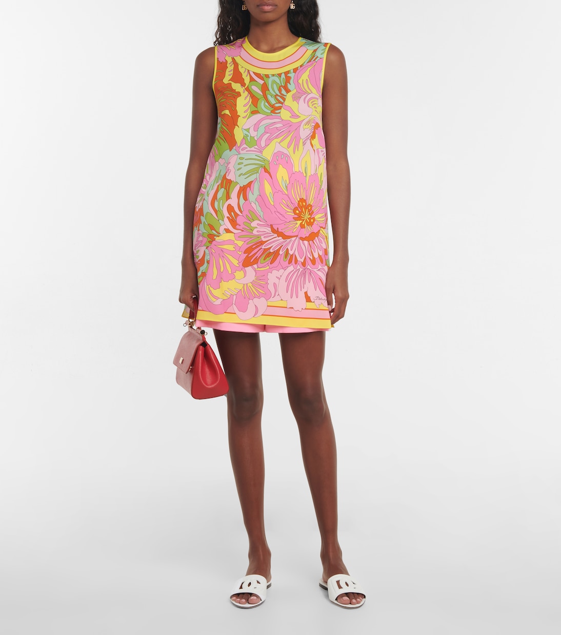 Top en soie mélangée à fleurs | Dolce&Gabbana