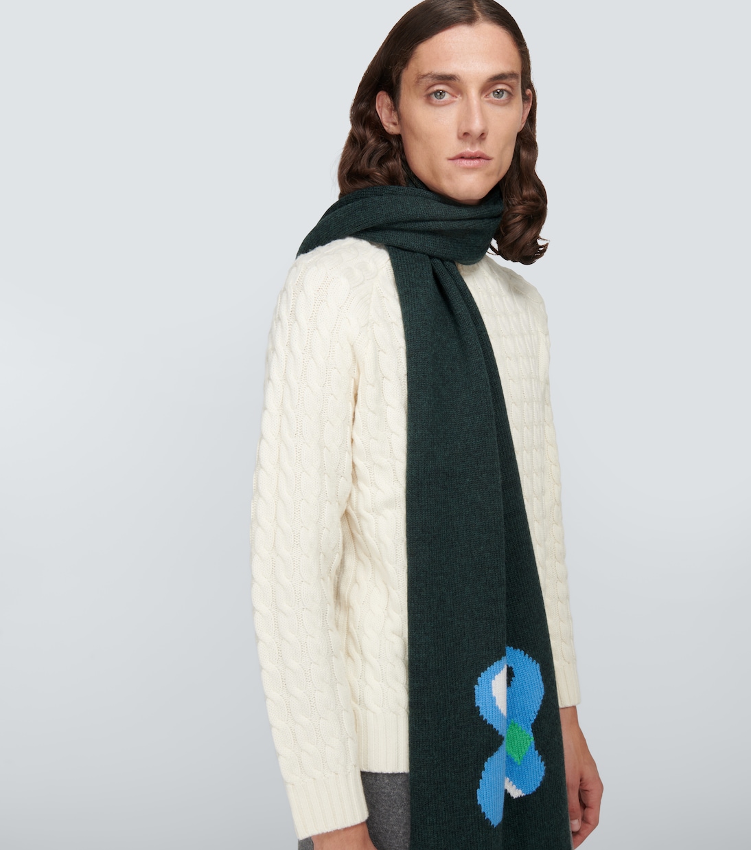 Sciarpa in lana con intarsio | JW Anderson
